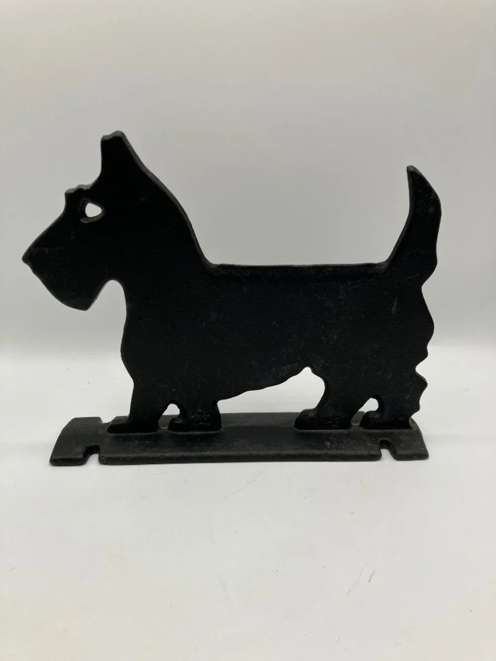 Scottie Dog Boot Scraper Cast Iron Marked and Numbered Black Scottish‎ Terrier